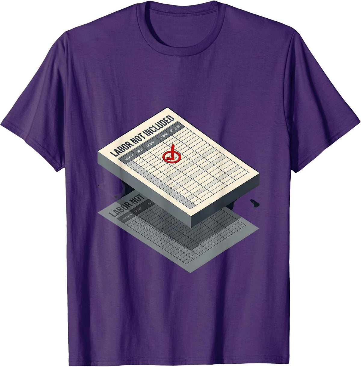 Labor Not Included Funny Car Guy Mechanic Garage Humor T-Shirt - Purple