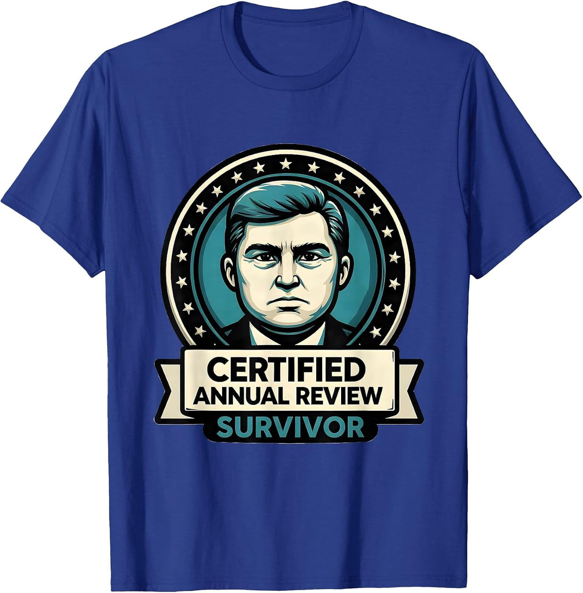 Certified Annual Review Survivor Funny Special Education T-Shirt - Royal Blue