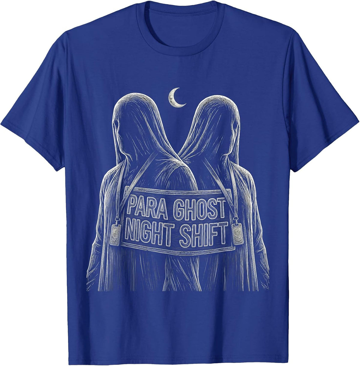 Men's Para Ghost Night Shift Funny Paraprofessional Halloween T-Shirt - Royal Blue