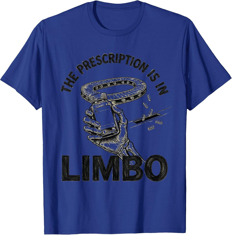 The Prescription Is In Limbo Funny Pharmacy Tech Halloween T-Shirt - Royal Blue