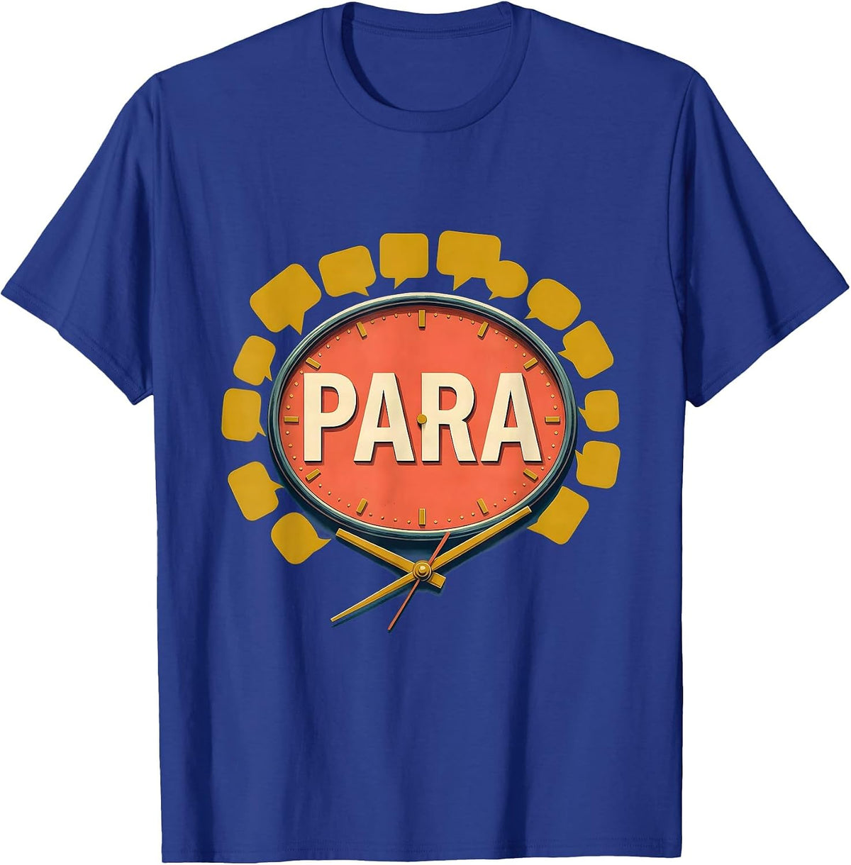 Para Midcentury Modern School Paraprofessional Teacher Aide T-Shirt - Royal Blue