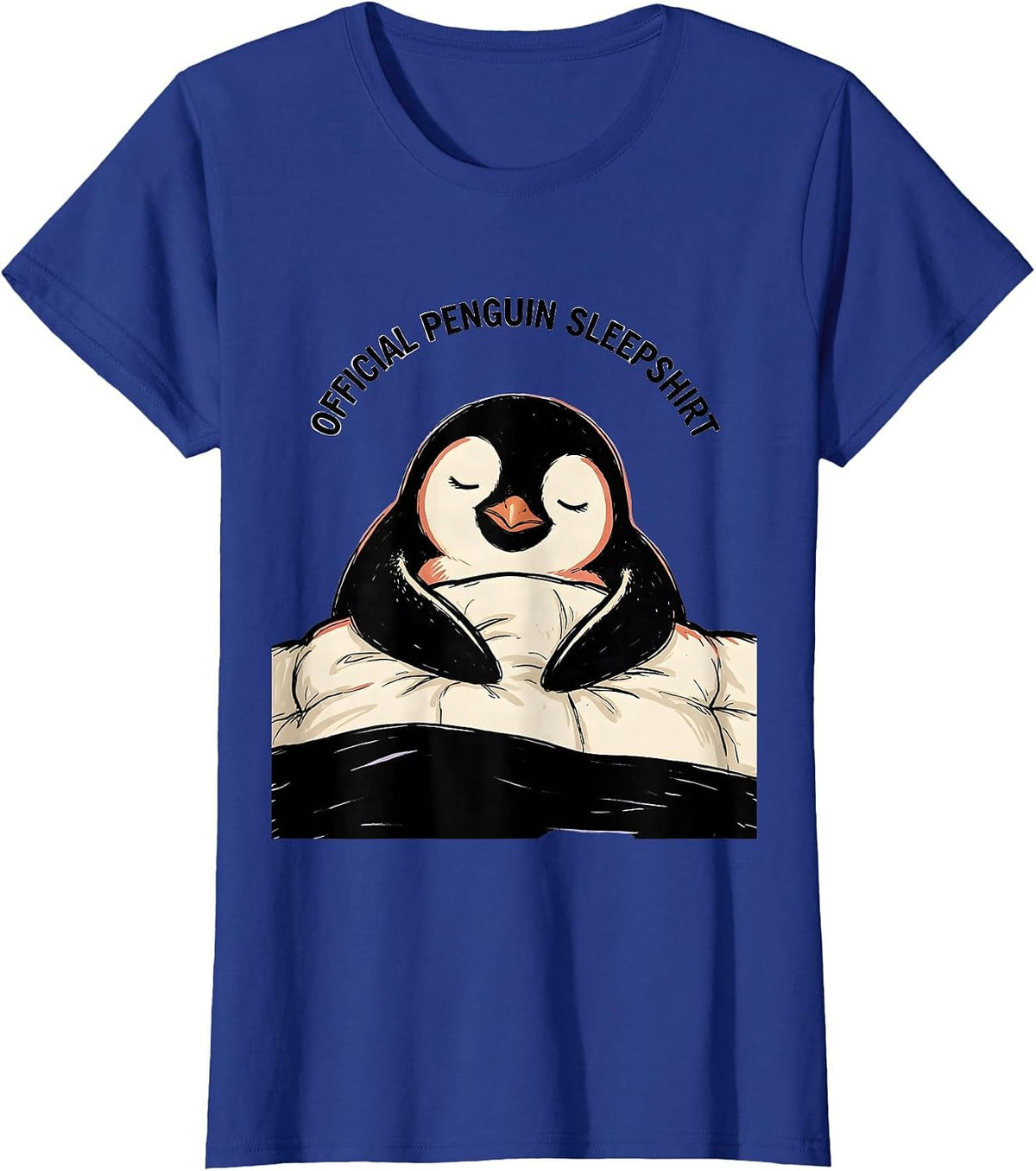 Women's Official Penguin Sleepshirt Cute Animal Lover Pajama Gift T-Shirt - Royal Blue