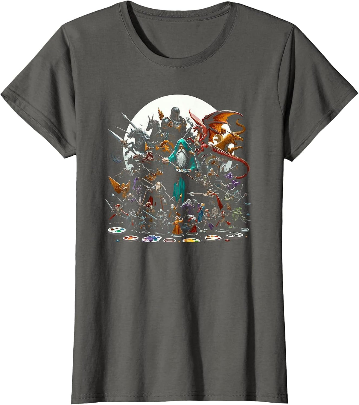 Miniature Painter Saying Mini Painting Miniaturist T-Shirt - Asphalt Grey
