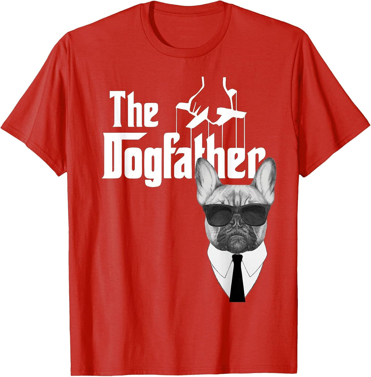 The Dogfather French Bulldog T-Shirt Frenchie Dog Tee T-Shirt - Red