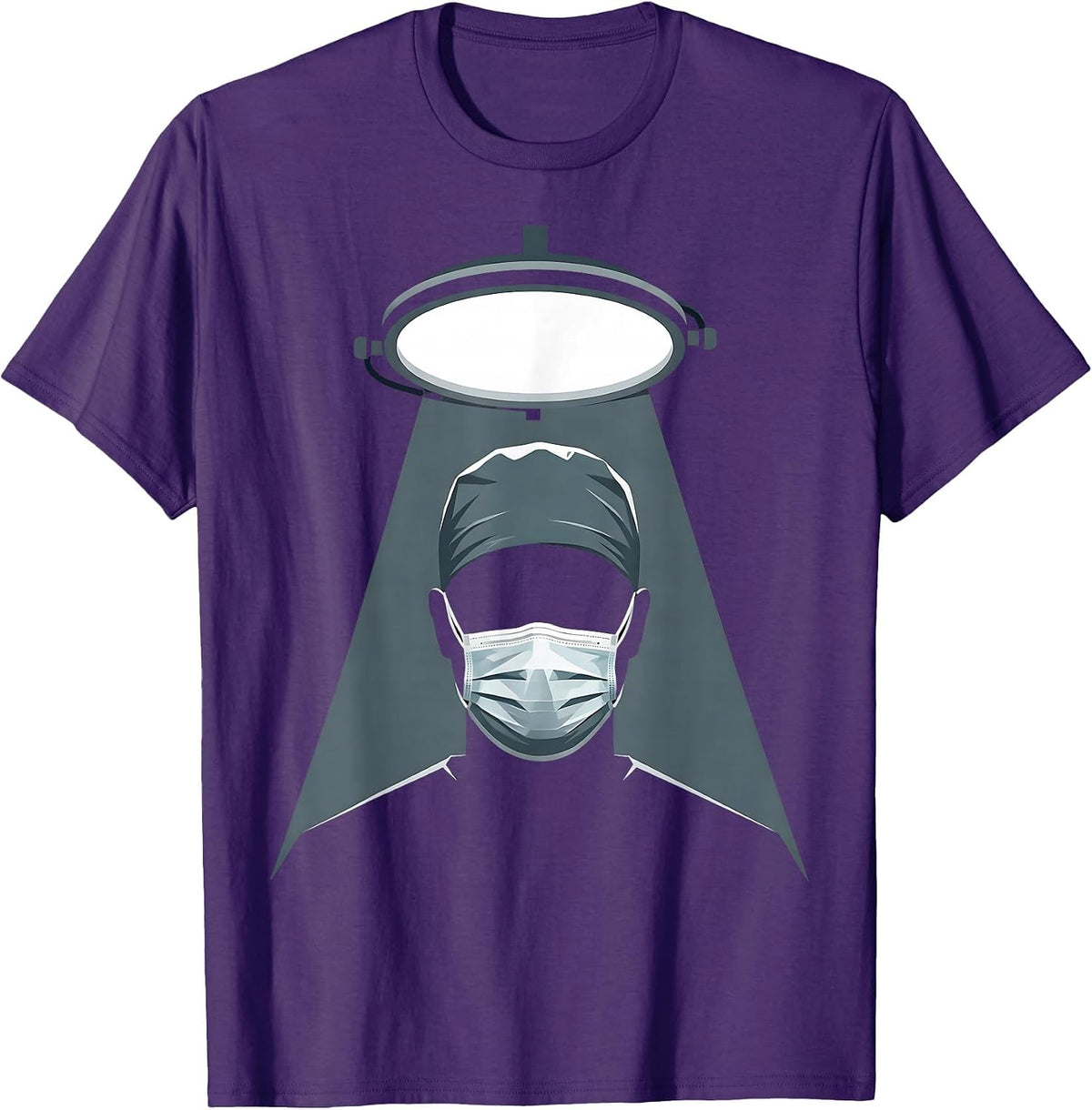 Surgeon Under Operating Light Emergency Graphic T-Shirt - Purple