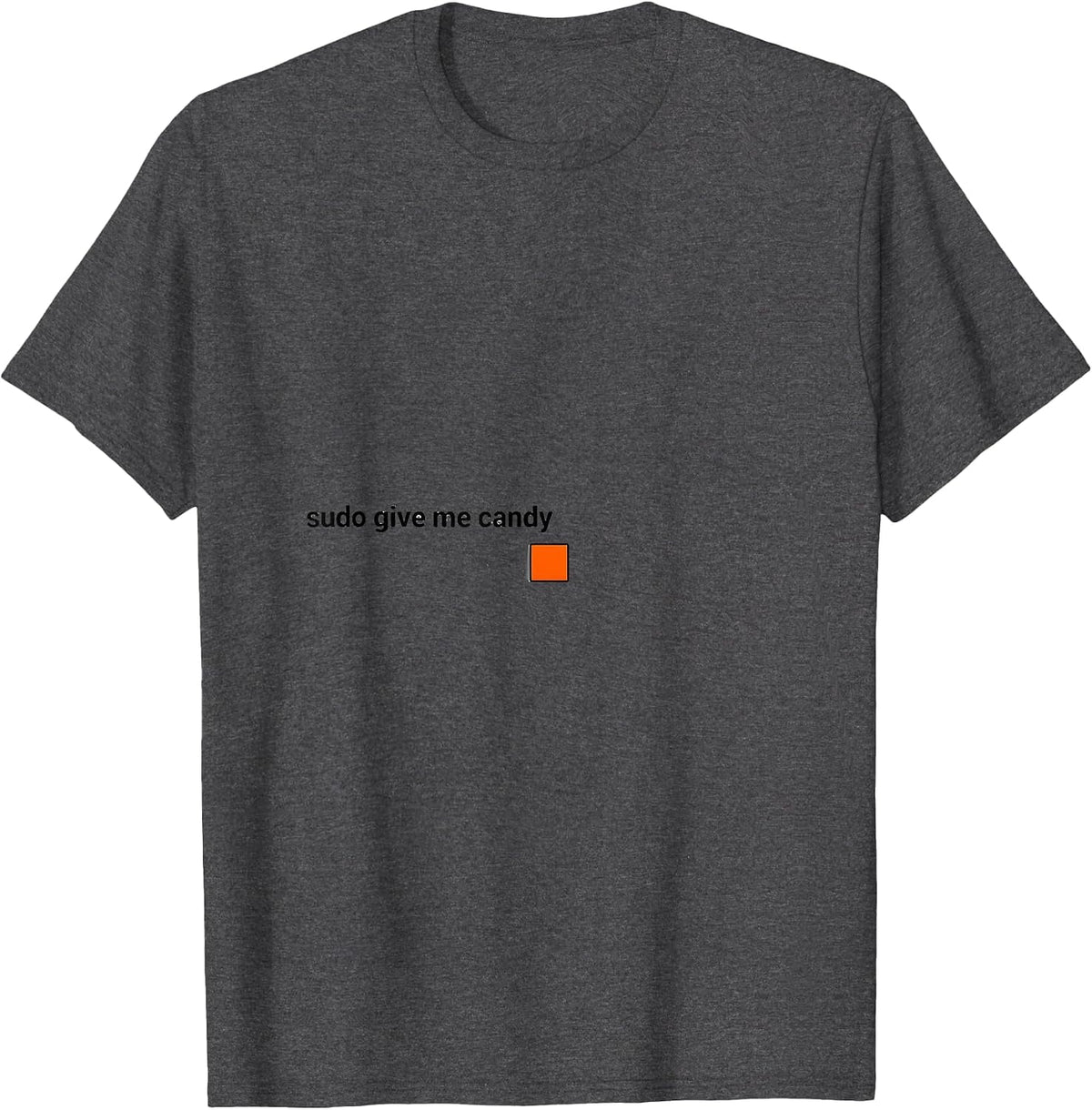 Men's sudo give me candy Error 404 Costume Not Found Halloween T-Shirt - Dark Heather Grey