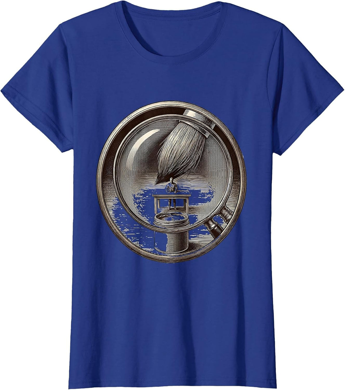 Women's Artistic Miniature Painter Hobbyist Gift Humor T-Shirt - Royal Blue