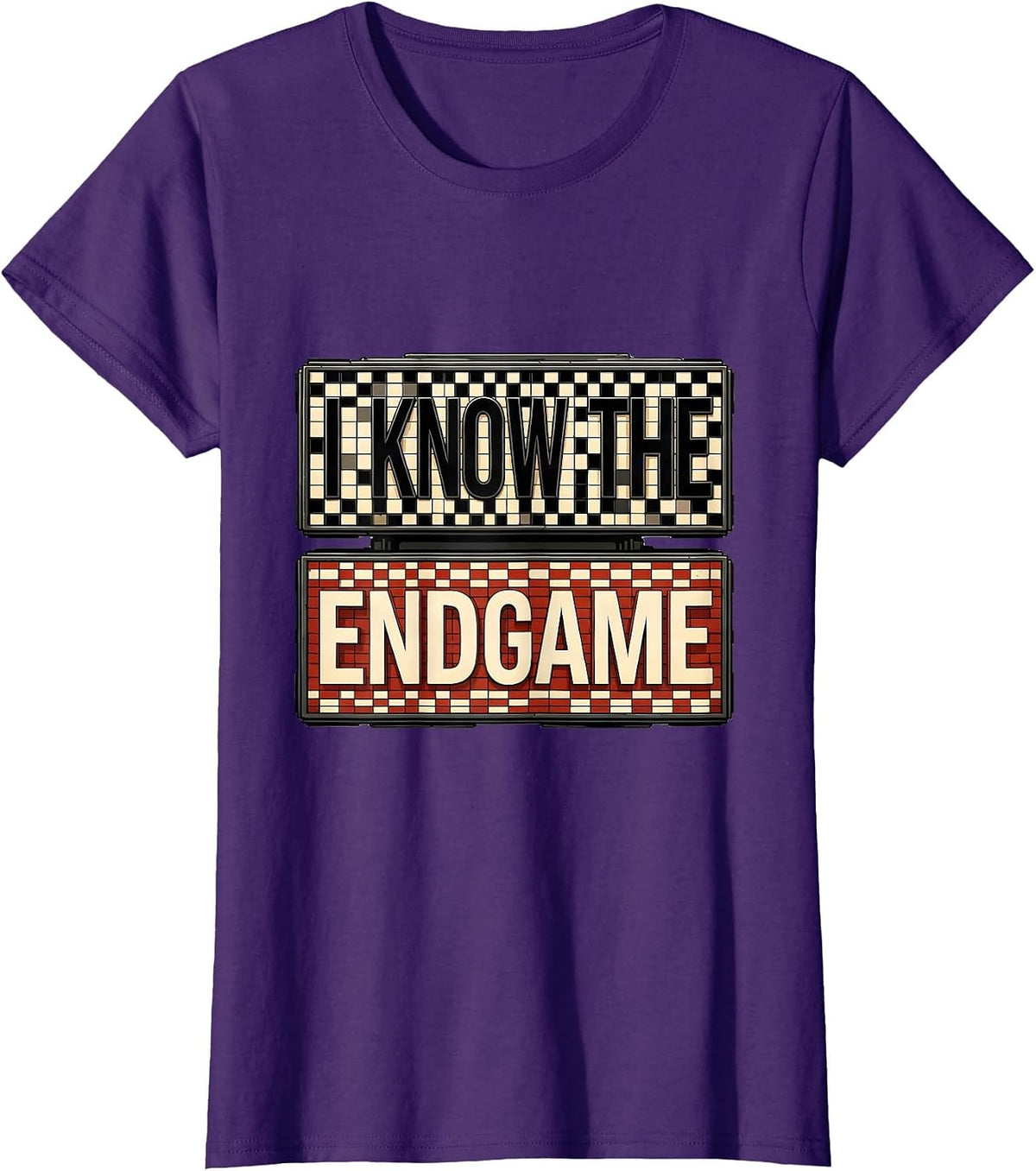 Women's I Know The Endgame Funny Chess Player Gift Chess Lover Humor T-Shirt - Purple