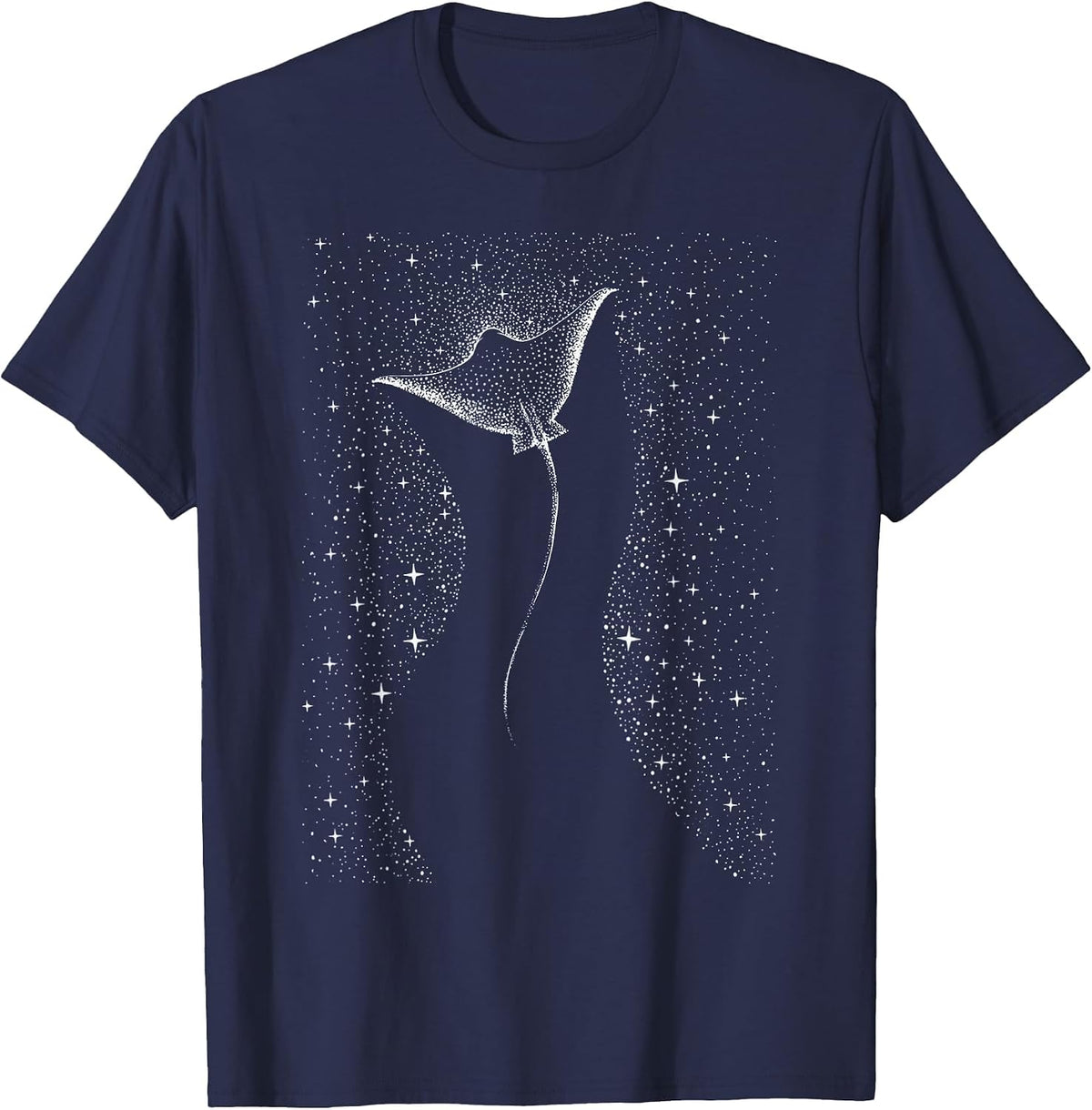Manta Ray - Scuba Diving Ocean Coral Reef Fish Diver T-Shirt - Navy Blue