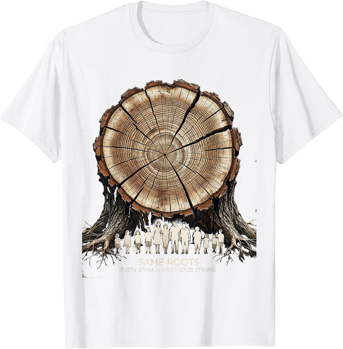 Men's Same Roots, Every Branch Weathered Strong Family Reunion T-Shirt - White