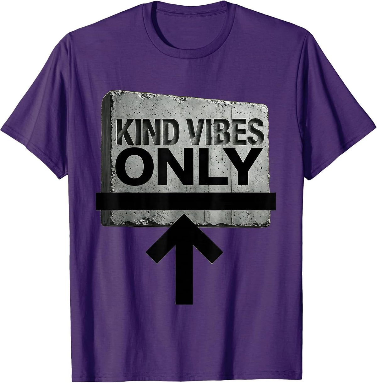 Kind Vibes Only Positive Energy Design T-Shirt - Purple