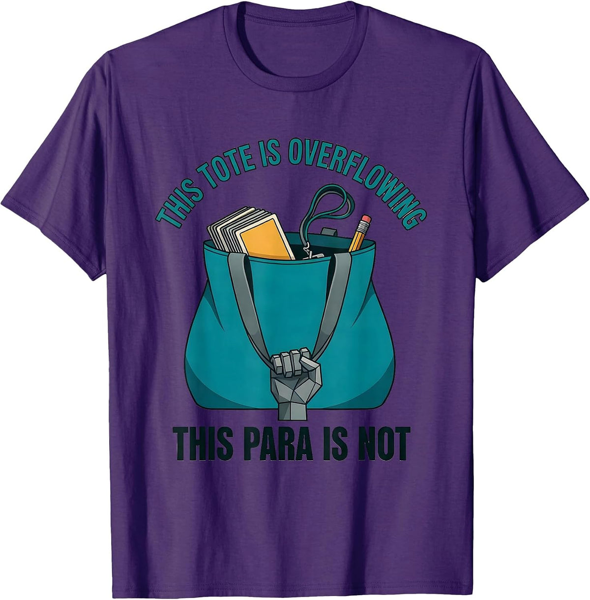 Men's This Tote Is Overflowing, This Para Is Not Funny T-Shirt - Purple
