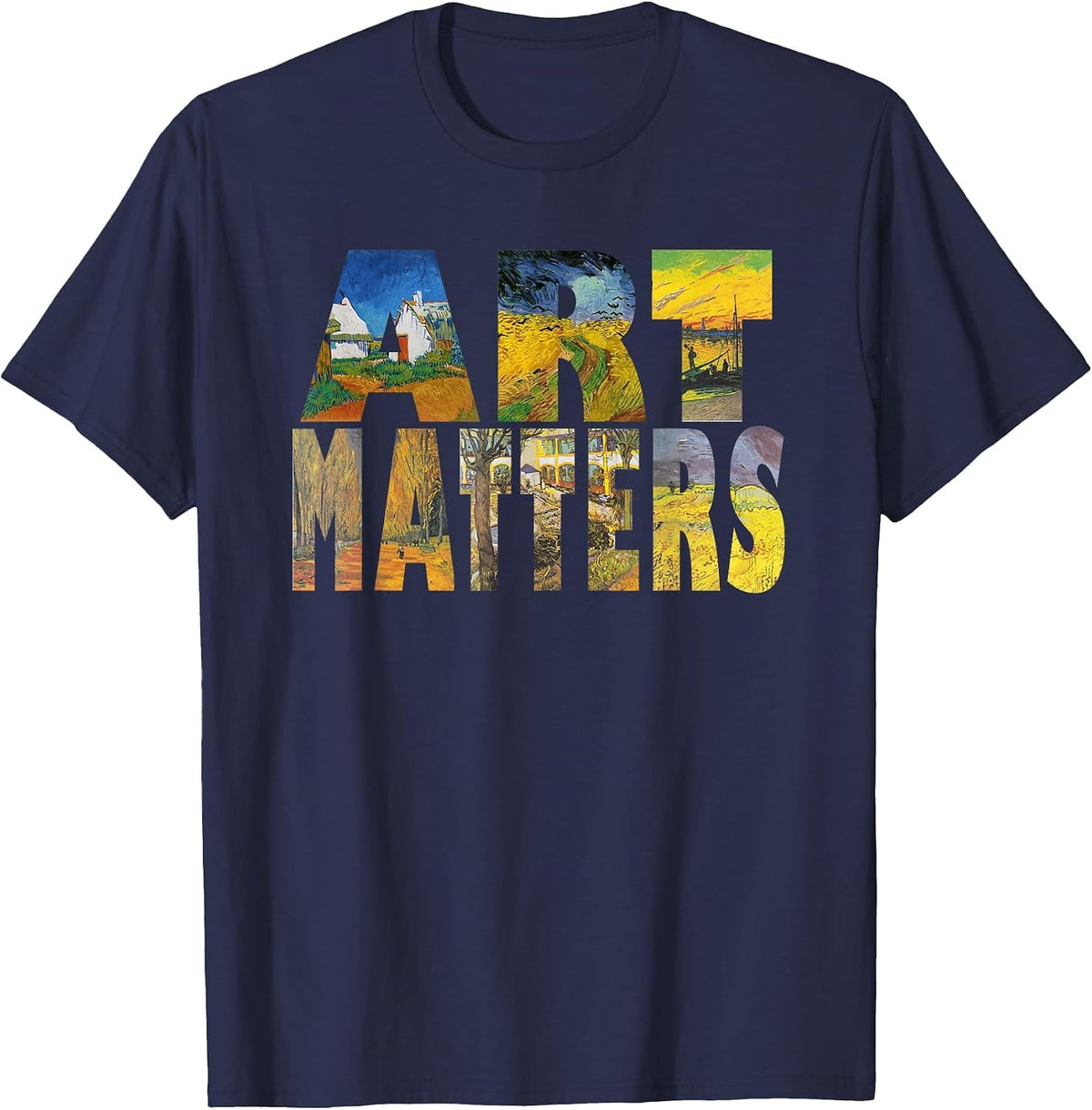 Art Matters Famous Painter Van Gogh for Men Women Teens T-Shirt - Navy Blue