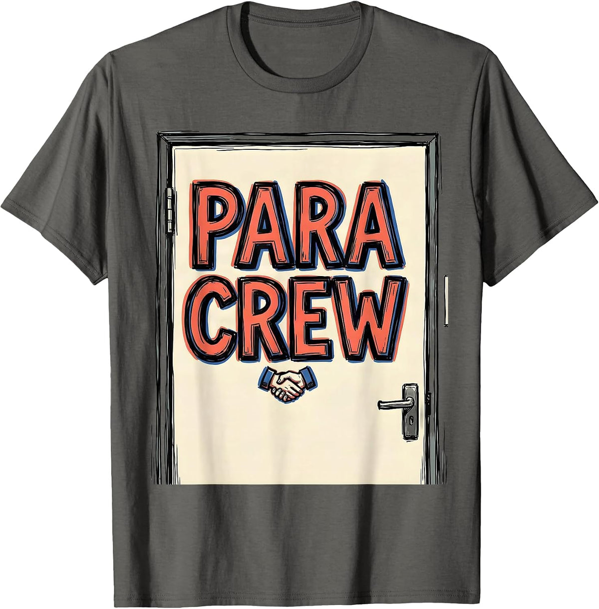 Men's Para Crew Heartfelt Paraprofessional Teacher Appreciation T-Shirt - Asphalt Grey