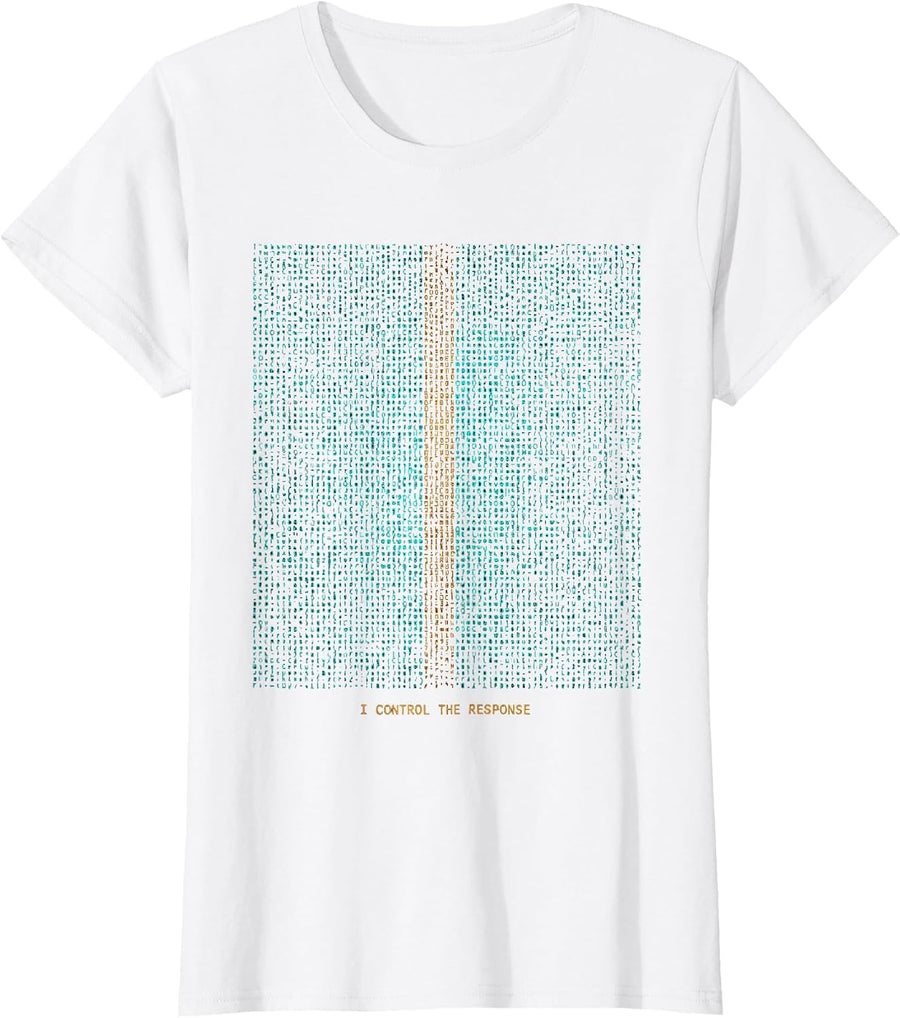 Women's I Control The Response Stoic Philosophy Marcus Aurelius T-Shirt - White
