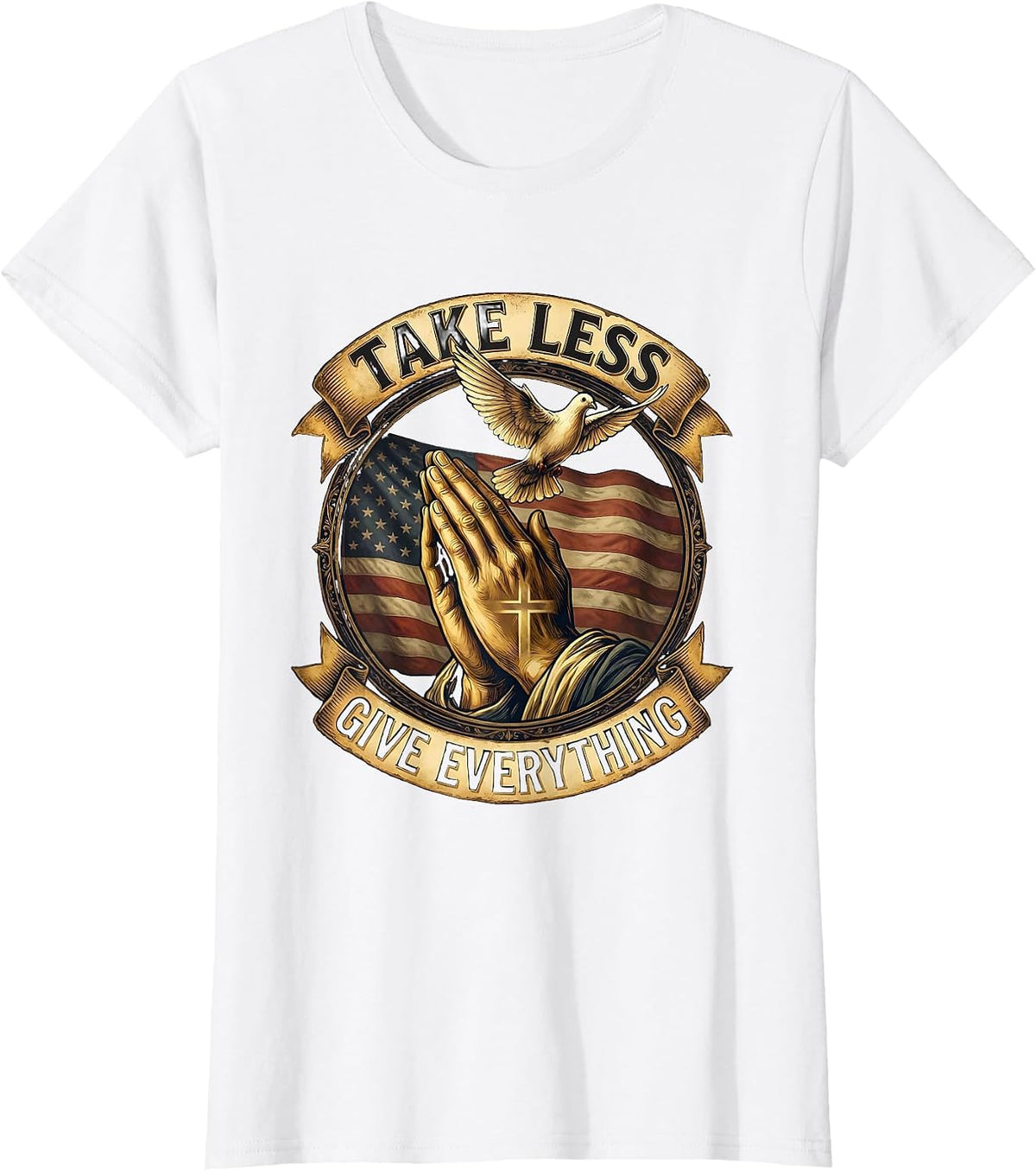 Take Less Give Everything Minimalist Mindset Design T-Shirt - White