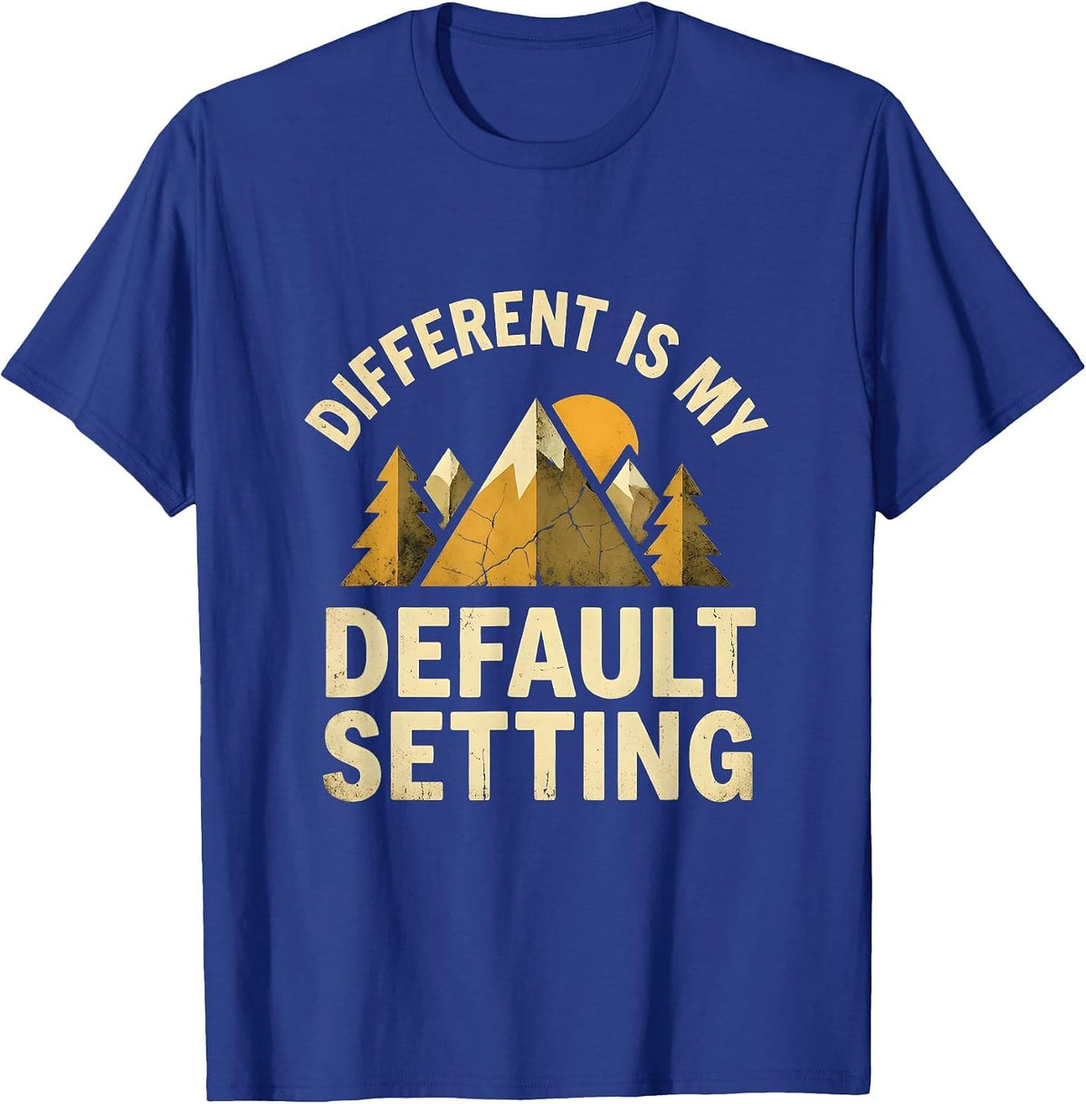 Different Is My Default Setting Neurodiversity Design T-Shirt - Royal Blue