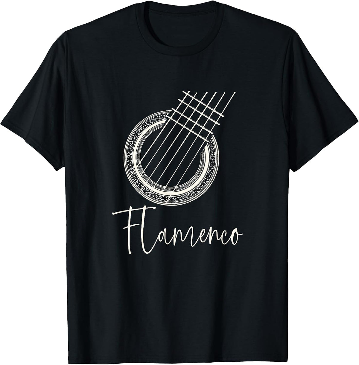 Spanish Flamenco Guitar T-Shirt - Black