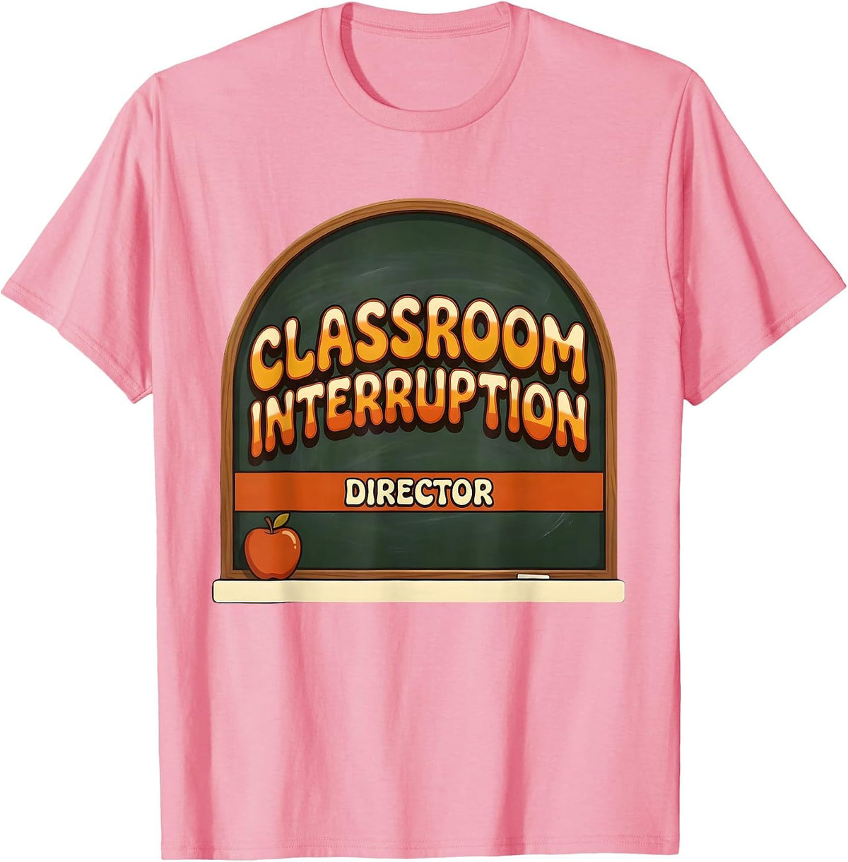 Men's Classroom Interruption Director Retro 70s Funny Teacher T-Shirt - Pink