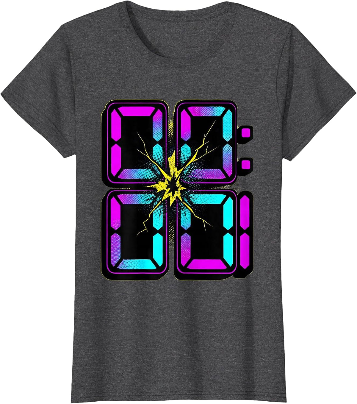 Women's Y2K Millennium Countdown Clock One Second T-Shirt - Dark Heather Grey
