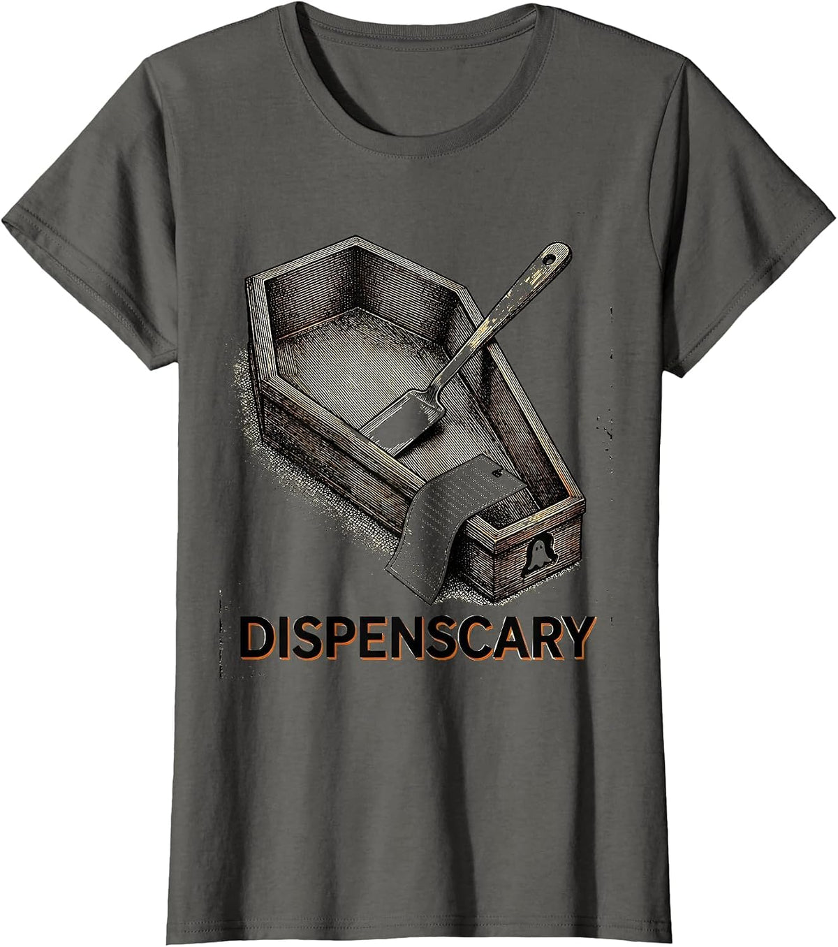 Women's Dispenscary Pharmacy Halloween Pharmacist Tech Crew T-Shirt - Asphalt Grey