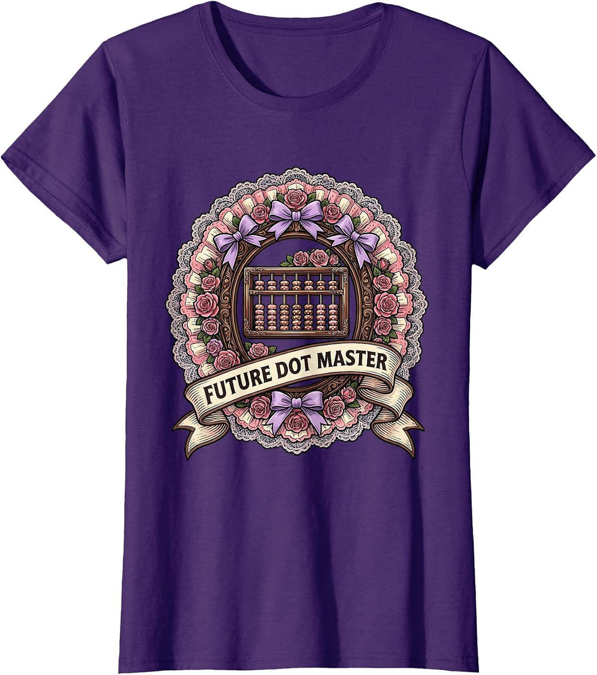Women's Future Dot Master Kids Coding Design T-Shirt - Purple