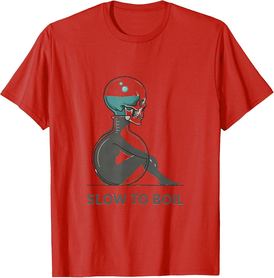 Men's Slow To Boil Funny Chemistry Teacher Science Lover Gift T-Shirt - Red