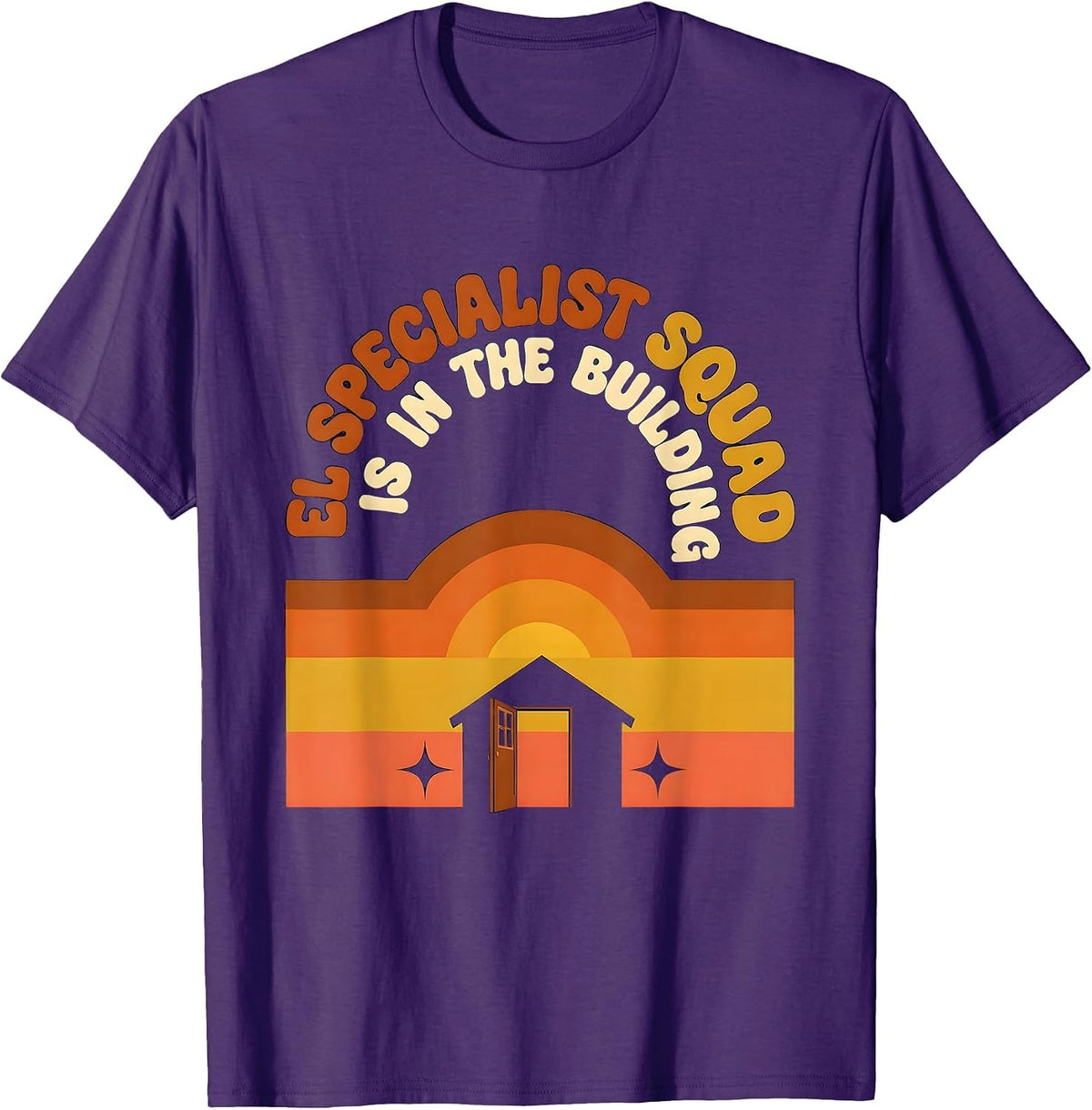 EL Specialist Squad Is In The Building Retro 70s School T-Shirt - Purple