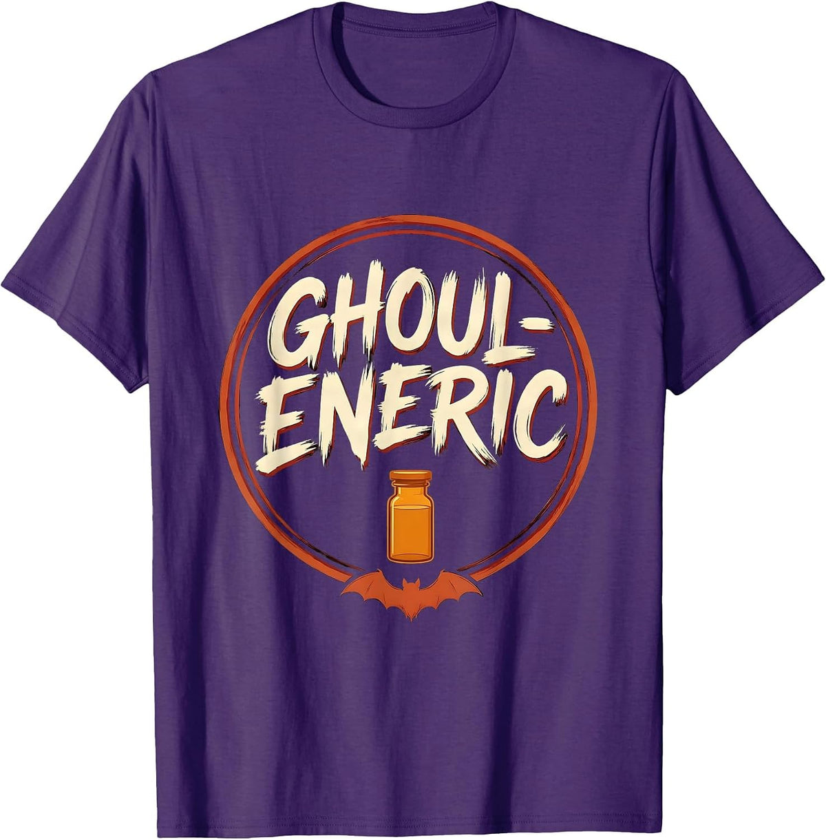 Ghoul-eneric Funny Pharmacy Tech Halloween Costume T-Shirt - Purple