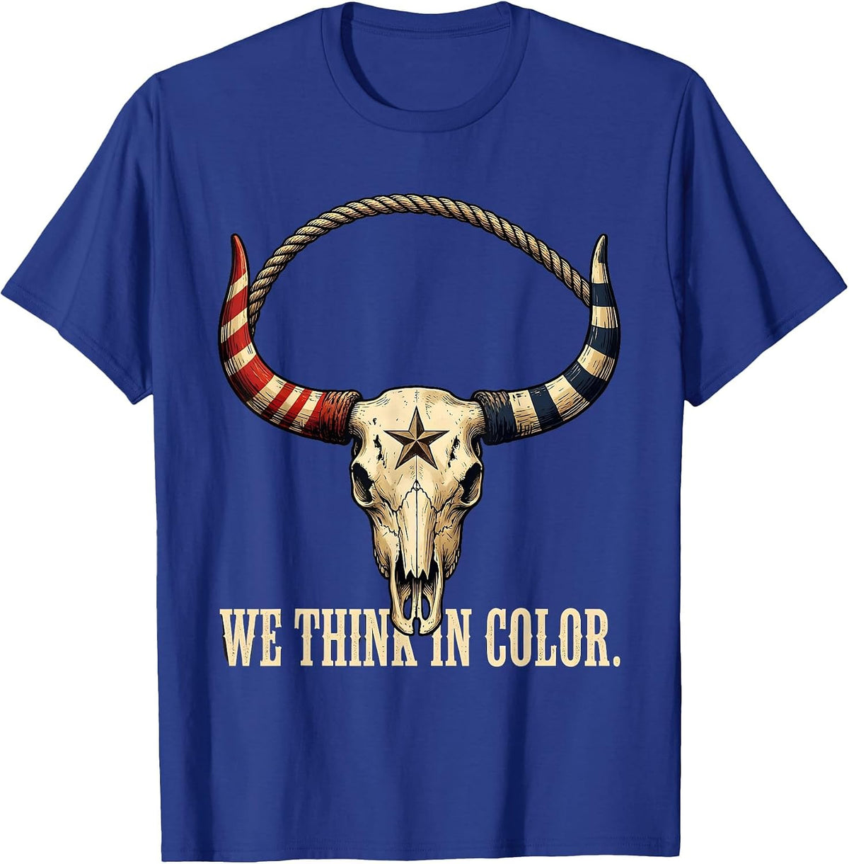 We Think In Color Neurodiversity Design T-Shirt - Royal Blue