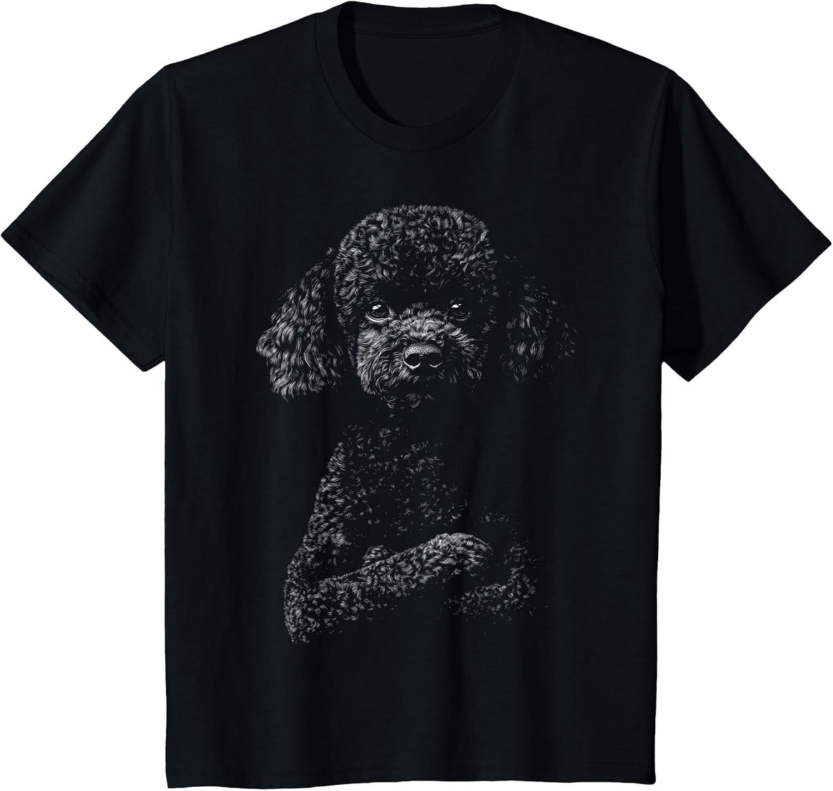 Black Poodle T-Shirt - Black