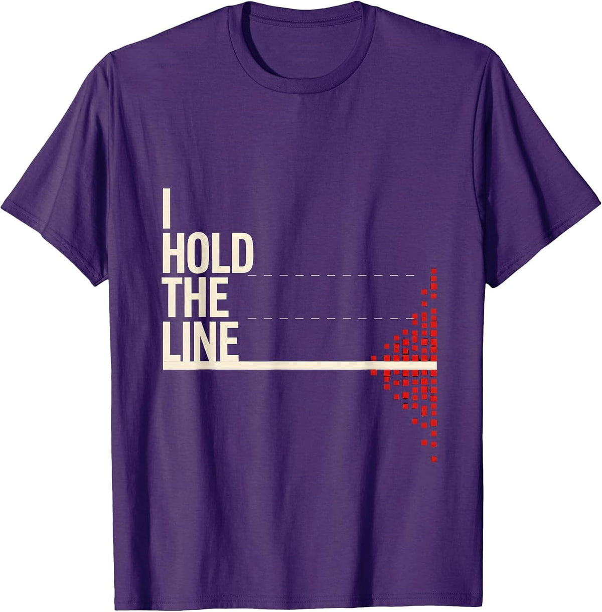 I Hold The Line Funny Electrician Lineman Trade Pride Humor T-Shirt - Purple