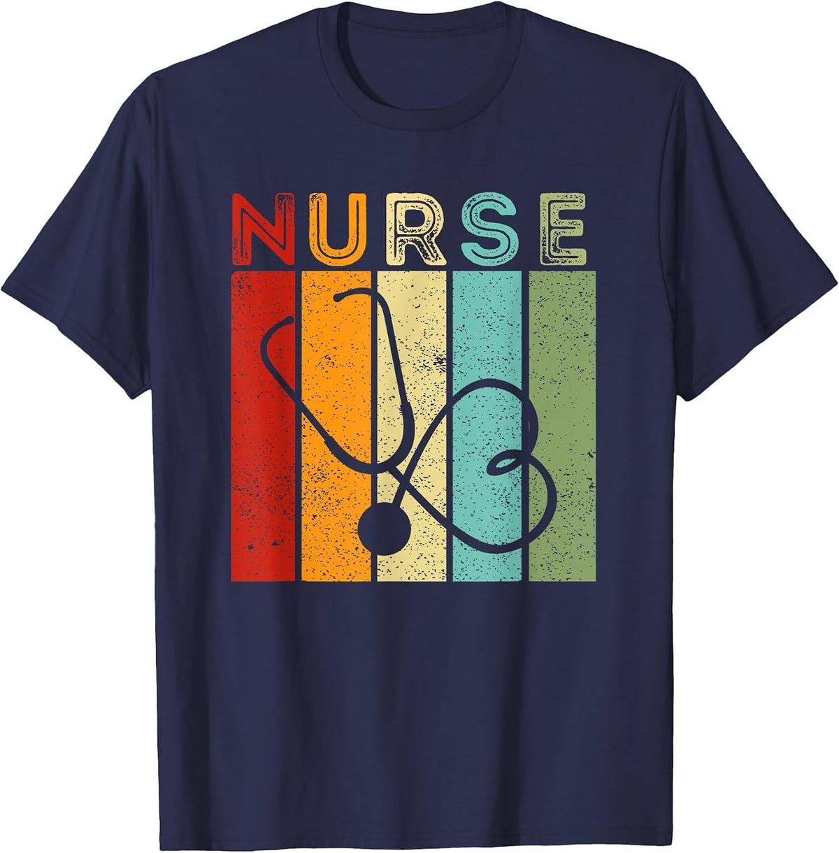 Vintage Nurse Retro RN Nursing Student Graduation Men Women T-Shirt - Navy Blue