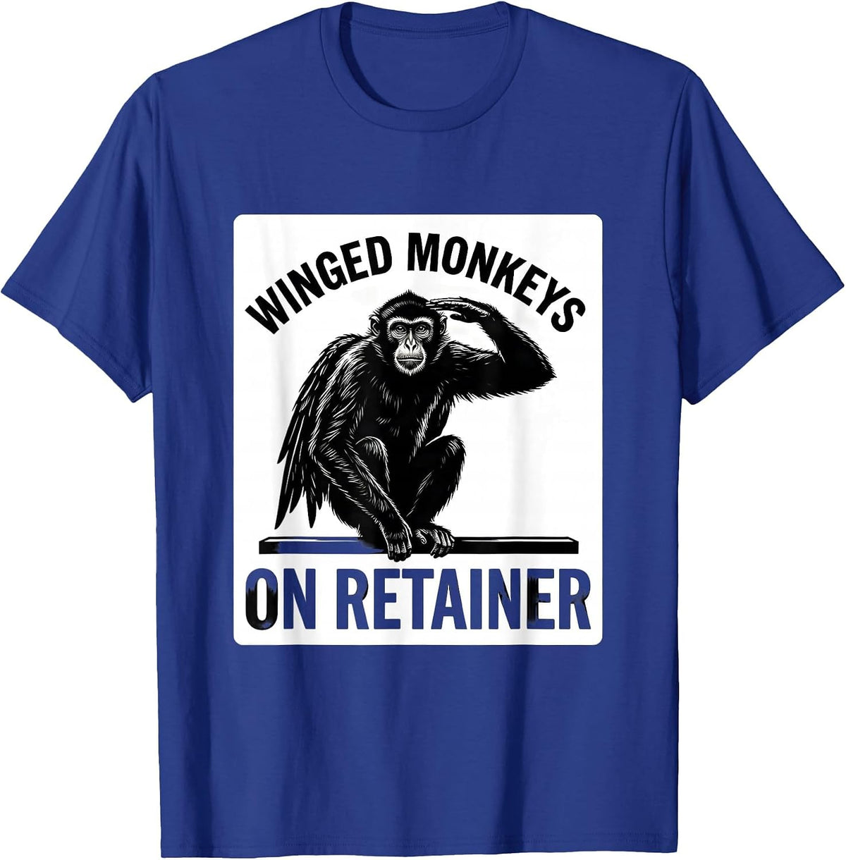 Men's Winged Monkeys On Retainer Silhouetted Wizard Of Oz Classic T-Shirt - Royal Blue