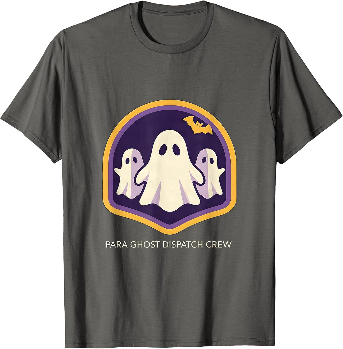 Para Ghost Dispatch Crew Funny Paraprofessional Halloween T-Shirt - Asphalt Grey