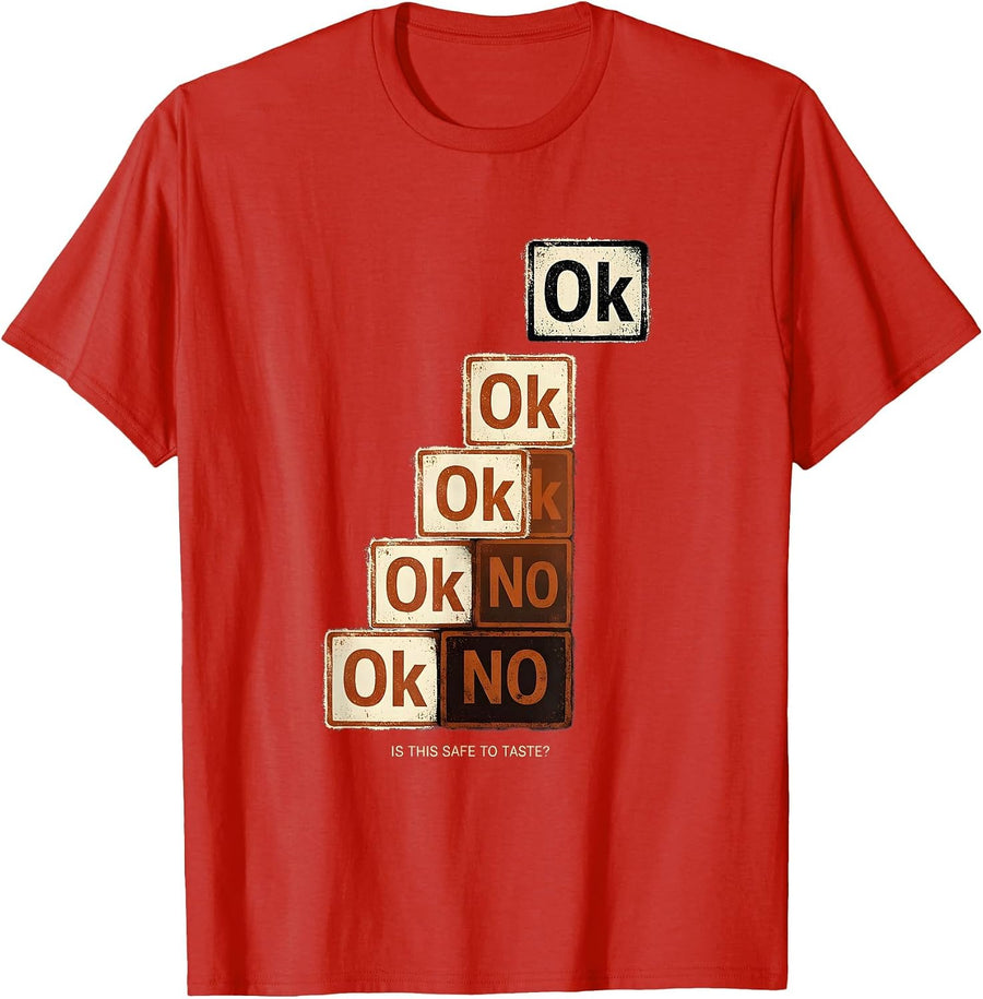 Men's Is This Safe To Taste Funny Periodic Table Chemistry Teacher T-Shirt - Red