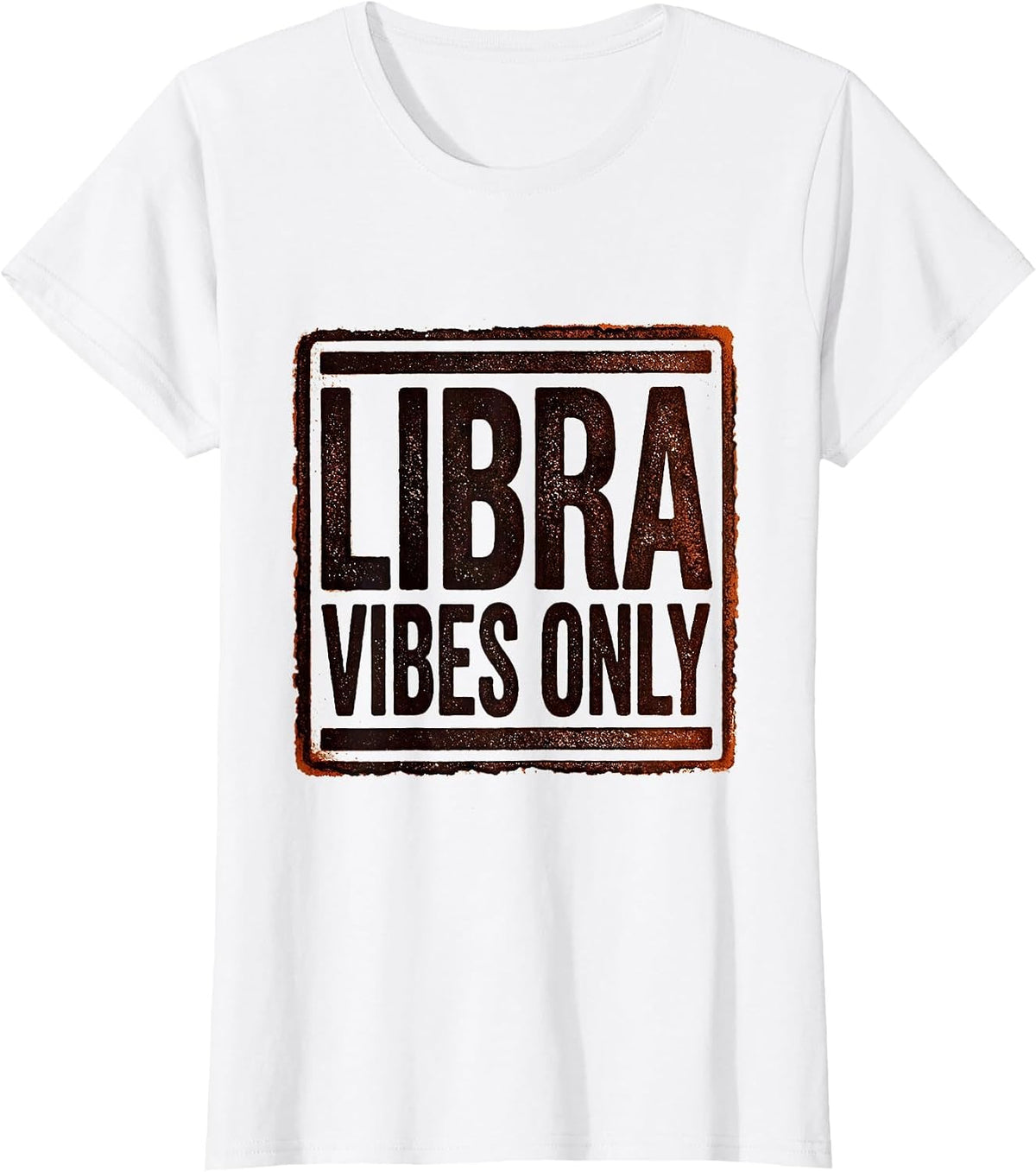 Women's Libra Vibes Only Zodiac Astrology Design T-Shirt - White