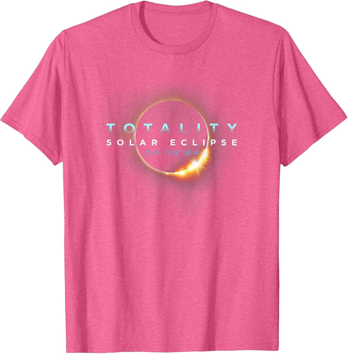 Astronomy Lovers! Total Solar Eclipse 2024 Totality 04.08.24 T-Shirt - Pink Heather