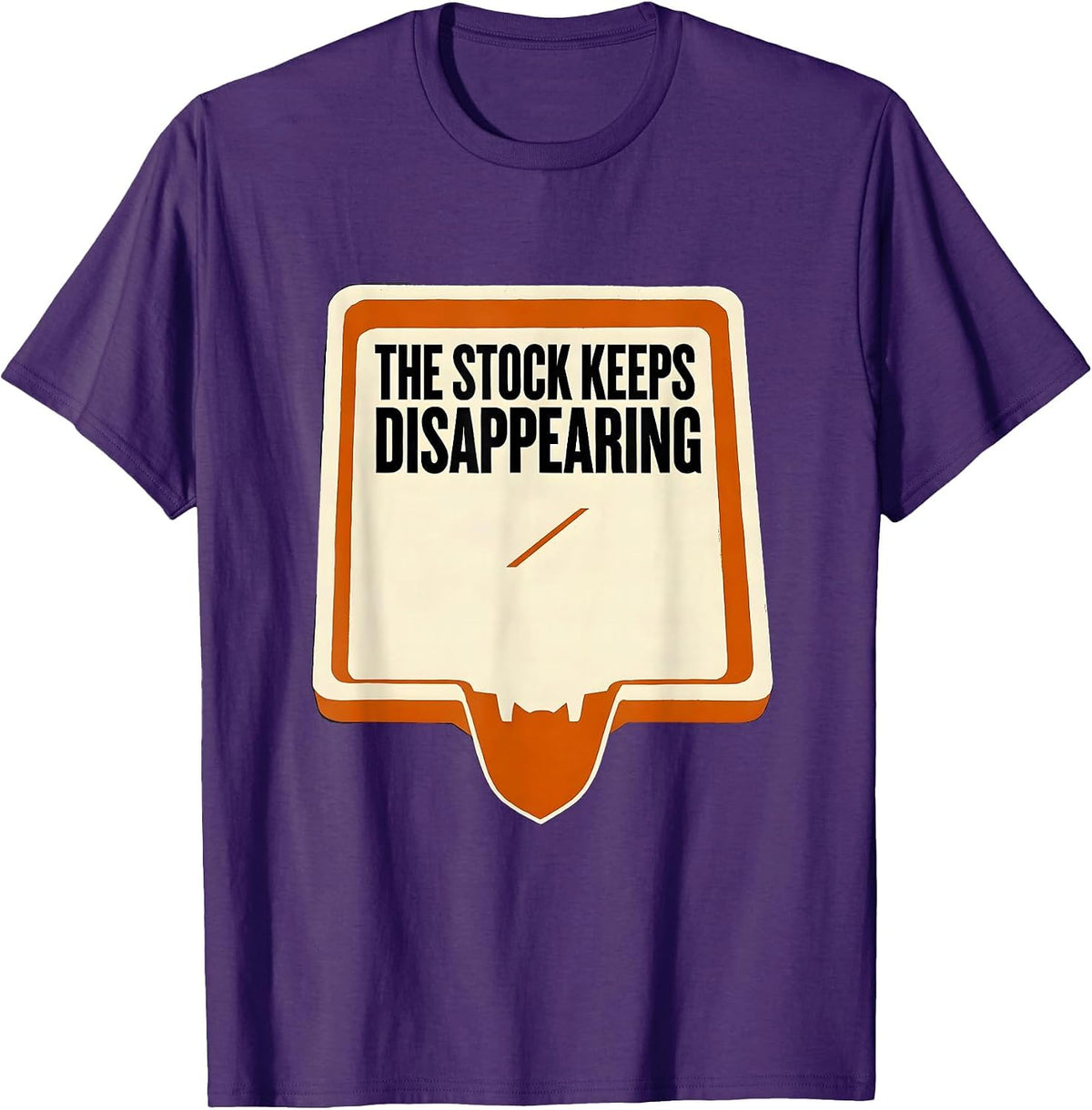 Men's The Stock Keeps Disappearing Funny Pharmacy Tech Halloween T-Shirt - Purple