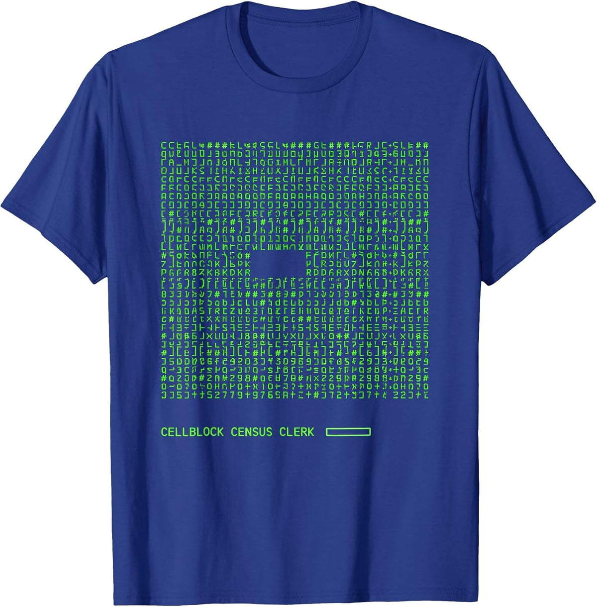 Cellblock Census Clerk Funny Police Officer Gift For Cop T-Shirt - Royal Blue