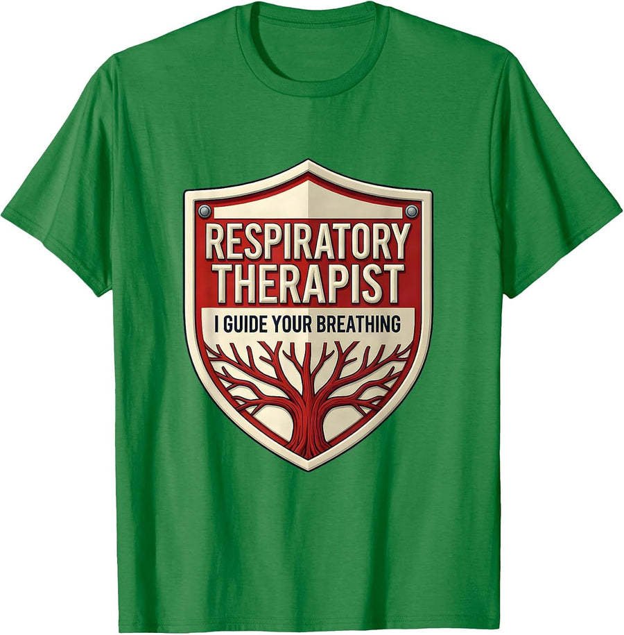 Men's Respiratory Therapist I Guide Your Breathing Humor T-Shirt - Kelly Green