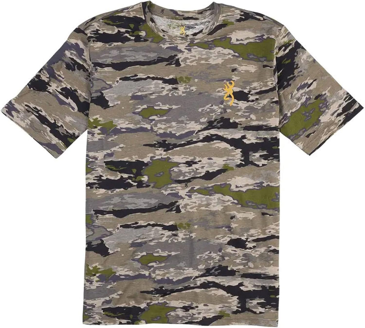Browning Mens Wasatch Ovix Short Sleeve T-Shirt - Ovix Camouflage