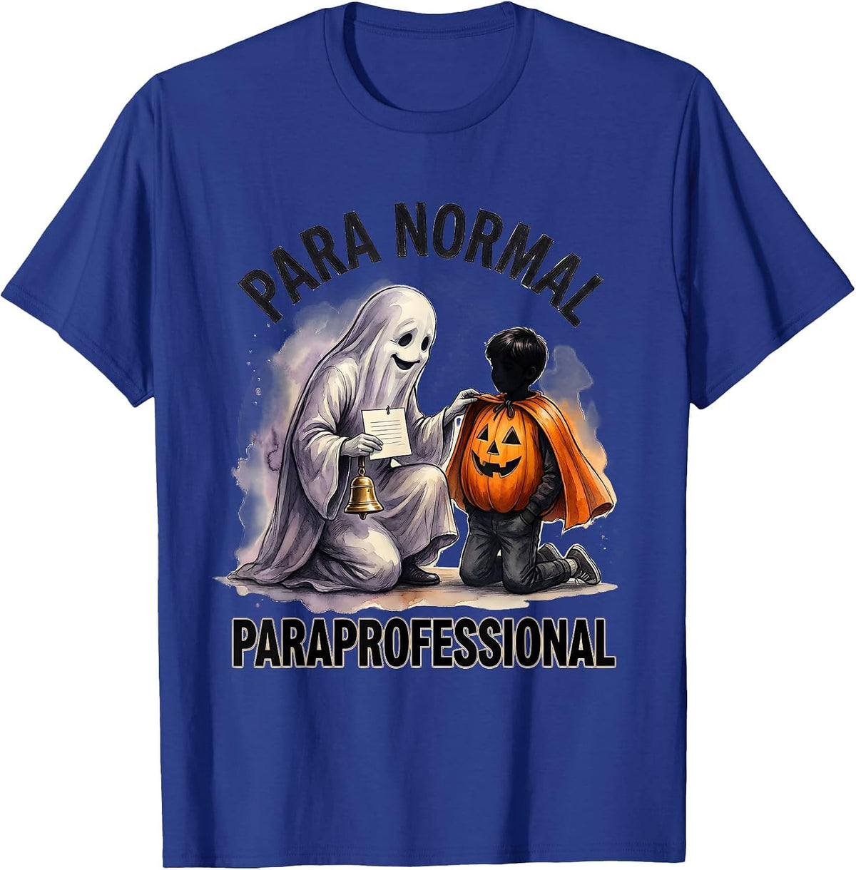 Para Normal Paraprofessional Ghost Halloween Para Aide T-Shirt - Royal Blue