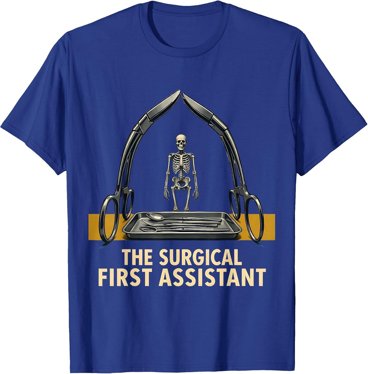 The Surgical First Assistant Midcentury Modern Halloween T-Shirt - Royal Blue
