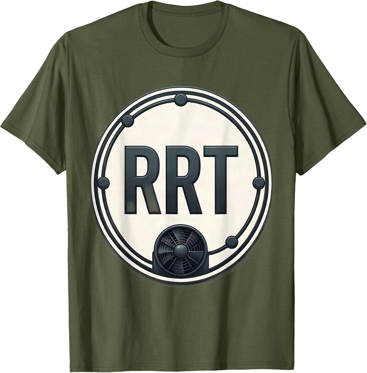 Men's RRT Respiratory Therapist RT Professional Pride T-Shirt - Olive Green