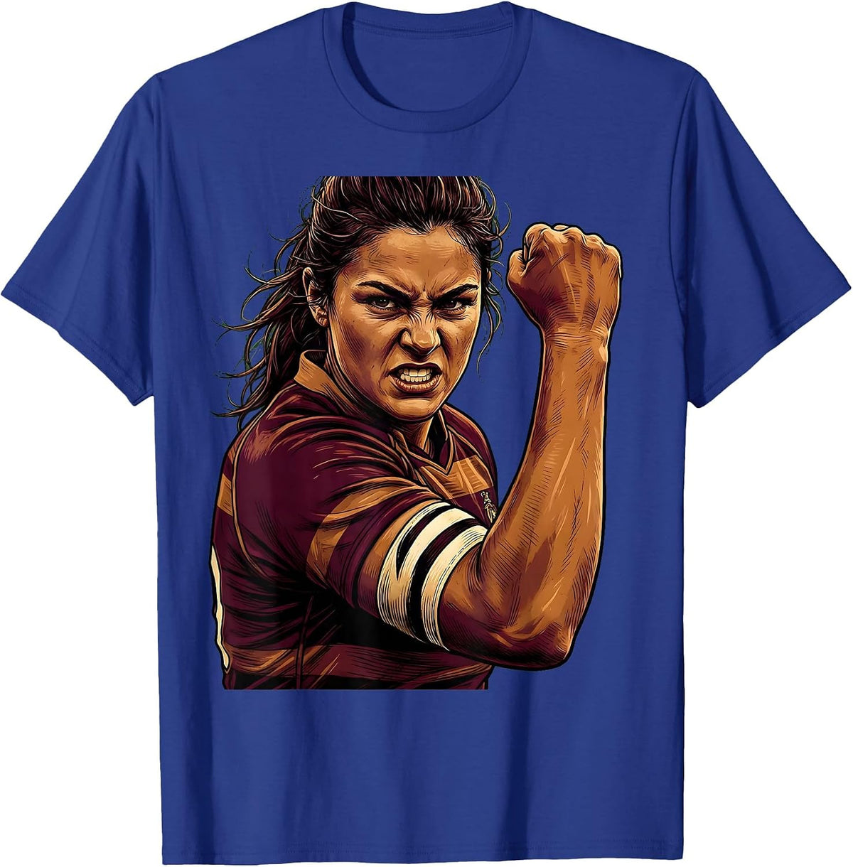 Rugby Captain Armband Pride Graphic T-Shirt - Royal Blue
