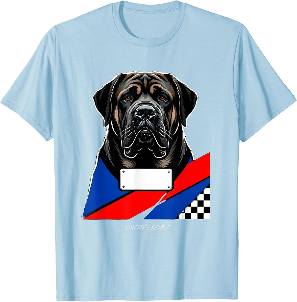 Men's Mastiffs Spirit Racing Livery School Mascot Team Spirit Fan T-Shirt - Baby Blue