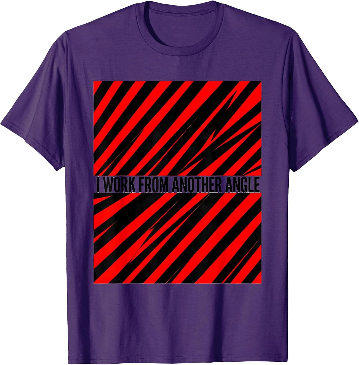 I Work From Another Angle Constructivist Poster Streetwear T-Shirt - Purple