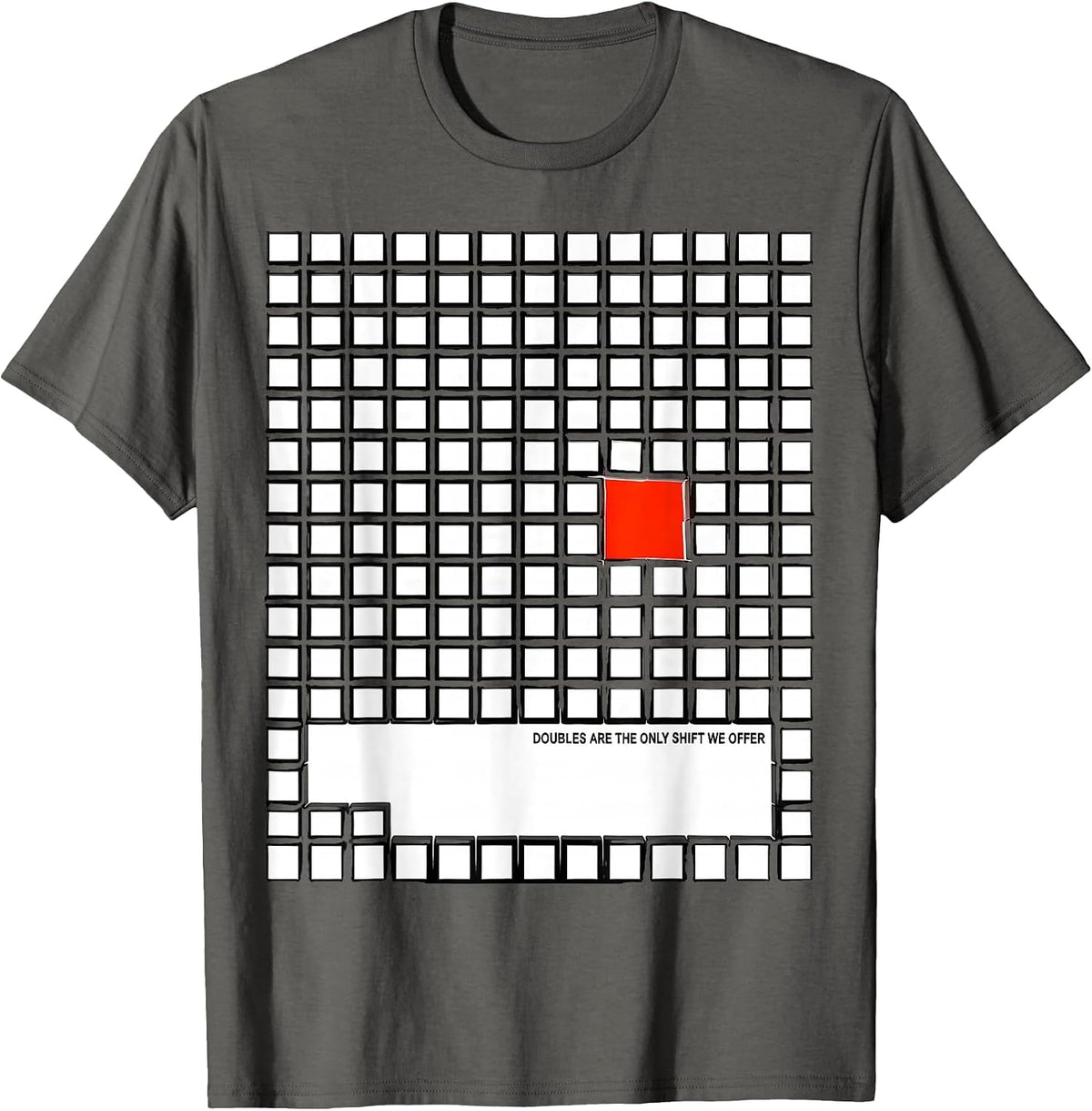 Doubles Are The Only Shift We Offer Funny Chef Line Cook T-Shirt - Asphalt Grey