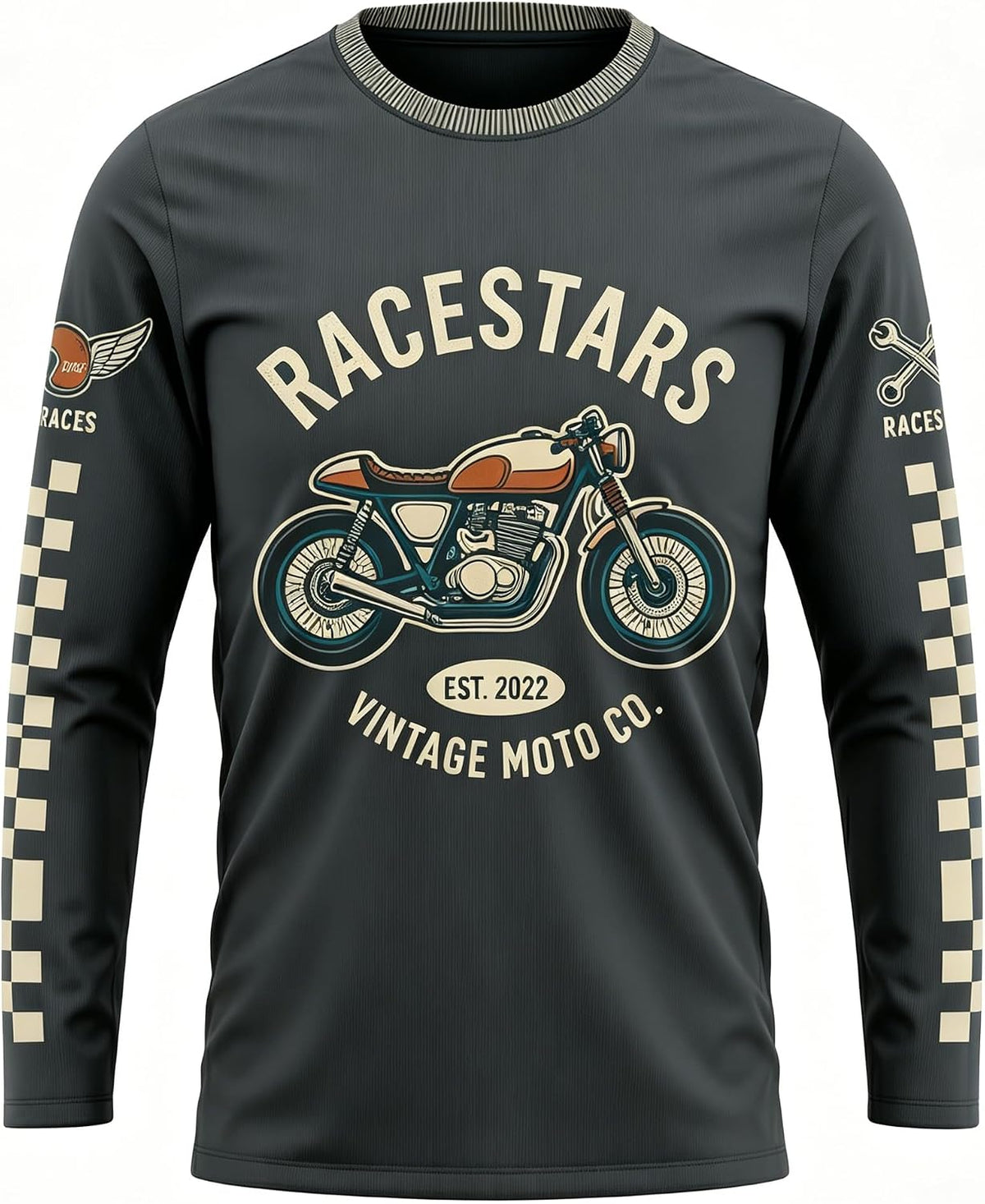 Men's MTB Jersey Long Sleeve Dirt Bike Motocross Cycling Racewear - Rs0283